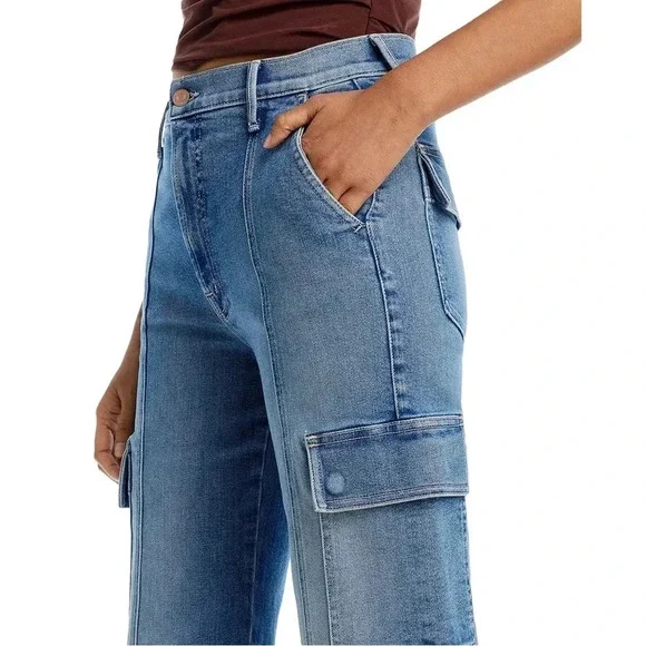 Mother The Rambler Cargo Wide Leg Ankle Jeans in Riding the Cliffside Size 26 - Picture 2 of 9